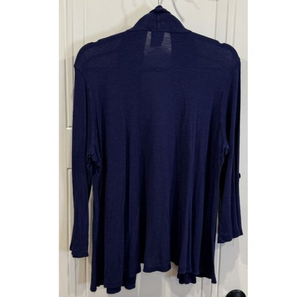 Bobeau Navy Blue Lightweight Cardigan Sweater EUC - Picture 2 of 5